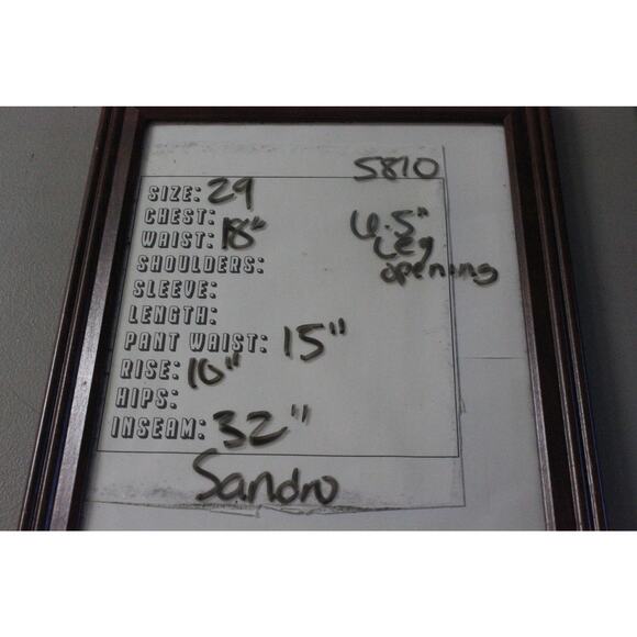 Sandro Paris Womens Slim Fit Jeans size 29 Charcoal Black Button Fly - Picture 7 of 7